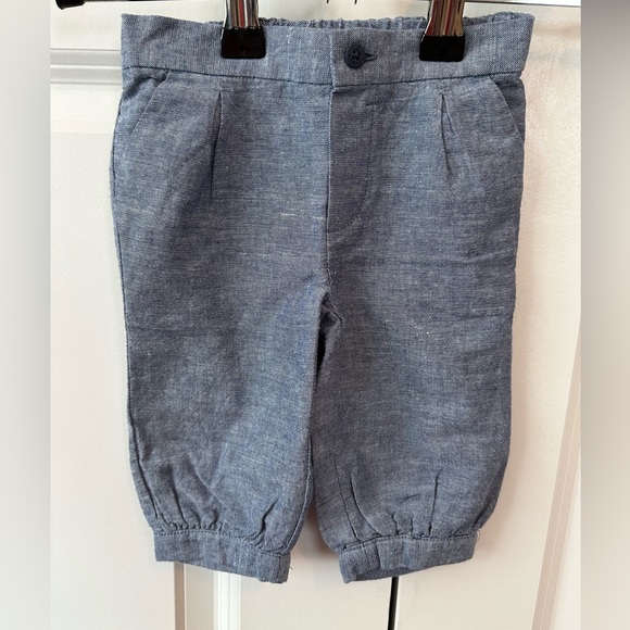 Janie and Jack Infant Chambray Linen Jogger (Size 3-6 Months) - Picture 1 of 4